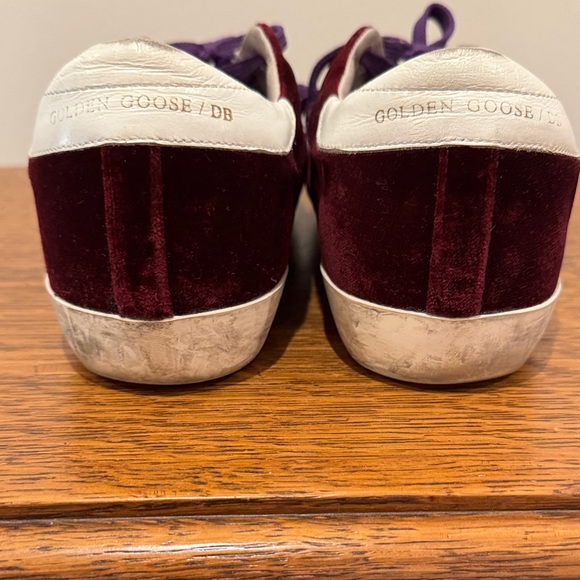 Golden Goose Burgundy and White Sneakers - Picture 5 of 6